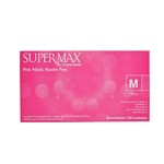 Ficha técnica e caractérísticas do produto Luva Descartável Nitrílica Pink Supermax
