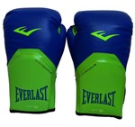 Ficha técnica e caractérísticas do produto Luva Boxe Muay Thai 12 Oz Everlast Pro Style Azul com Verde