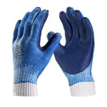 Ficha técnica e caractérísticas do produto Luva Tricotada com Banho Azul Modelo Gladiador Tam G