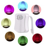 Ficha técnica e caractérísticas do produto Luz Abajur Vaso Sanitario Lightbowl com Sensor e Led 8 Cores