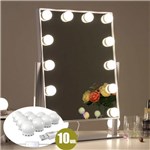 Luz de Espelho Usb Maquiagem Make Camarim Led Studio 3 Cores Ajustavel - Ideal