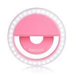Ficha técnica e caractérísticas do produto Luz Selfie Led Ring Light Clipe Flash Celular Universal ROSA - Atloja