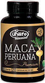 Ficha técnica e caractérísticas do produto Maca Peruana Premium Pura Unilife 120 Capsulas 550Mg