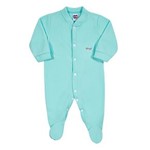 Ficha técnica e caractérísticas do produto Macacão Pijama de Soft Azul Tip Top - Azul Turquesa - G