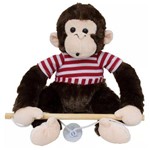 Ficha técnica e caractérísticas do produto Macaco Assobia Sensor de Presença Pelúcia - Bbr Toys