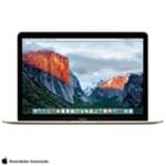 MacBook com Intel® Core M3, 8 GB, 256 GB, OS X El Capitan, Tela de 12, Dourado - MLHE2BZ/A