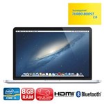 Ficha técnica e caractérísticas do produto MacBook Pro Apple MD212BZ/A com Intel® Core™ I5 Dual Core, 8GB, 128GB SSD, Leitor de Cartões, HDMI, LED Retina 13.3" e Mac OS X Mountain Lion + ILife