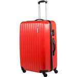 Ficha técnica e caractérísticas do produto Mala de Viagem Grande Vermelho em ABS e Cadeado Embutido - Travel Max