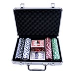 Ficha técnica e caractérísticas do produto Maleta de Poker com 200 Fichas e 2 Baralhos