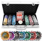 Maleta de Poker - Jogo de Poker Grand Royale - 300 Fichas Holográficas Oficiais Numeradas