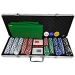 Ficha técnica e caractérísticas do produto Maleta Poker 500 Fichas Oficiais Sem Numeração Kit Completo