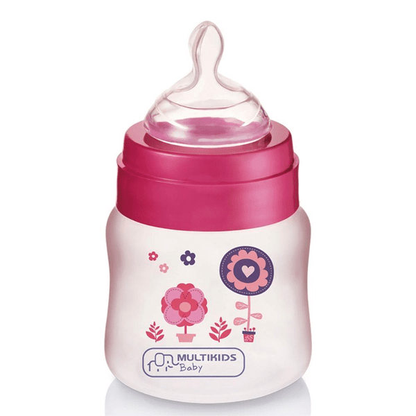 Ficha técnica e caractérísticas do produto Mamadeira 125ml Baby Rosa Multikids Baby