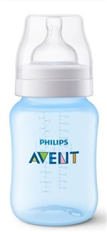 Ficha técnica e caractérísticas do produto Mamadeira Avent Philips Classic+ 260ml Anticólica Azul - Philips Avent