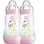 Ficha técnica e caractérísticas do produto Mamadeira Easy Start Dupla (first Bottle 260 Ml) - MAM Girls