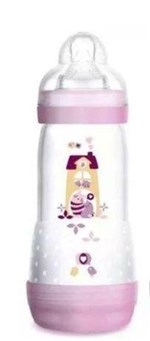 Ficha técnica e caractérísticas do produto Mamadeira Easy Start First Bottle 320ml Casinha Rosa - Mam Ref 4678