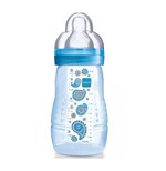 Ficha técnica e caractérísticas do produto Mamadeira Fashion Bottle 220 Ml Azul 2m+ 4835 - MAM