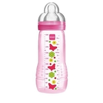 Ficha técnica e caractérísticas do produto Mamadeira Fashion Bottle 330ml Girls Rosa (4m+) 4834 - Mam