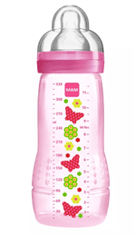 Ficha técnica e caractérísticas do produto Mamadeira Fashion Bottle Girls Rosa 330ml