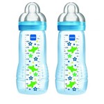Ficha técnica e caractérísticas do produto Mamadeira Fashion Bottle MAM - 330ml Boys - Embalagem Dupla - 4843
