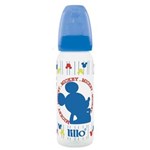 Ficha técnica e caractérísticas do produto Mamadeira Lillo Disney 383021 com Bico Ortodôntico e Tampa Protetora Azul - 240 Ml