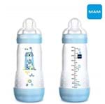 Ficha técnica e caractérísticas do produto Mamadeira 2 Un First Bottle Casinha Azul 320ml - Mam