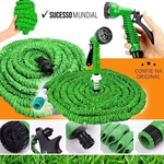 Ficha técnica e caractérísticas do produto Mangueira Mágica Elástica Expansível 15mt 7 Tipos Jato Verde