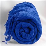 Ficha técnica e caractérísticas do produto Manta de Chenille Azul Royal