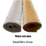 Ficha técnica e caractérísticas do produto 2 Manta de Strass Cristal Cor Dourada e Prata Total 120 X 45