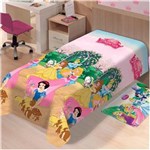 Ficha técnica e caractérísticas do produto Manta Infantil Disney Soft Princesas Jardim - Jolitex - Rosa