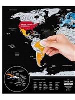Ficha técnica e caractérísticas do produto Mapa de Raspadinha Black & Silver 60x40