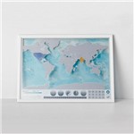 Ficha técnica e caractérísticas do produto Mapa de Raspadinha Ocean - Plástico - 80x60 - Raspe os Países Visitados