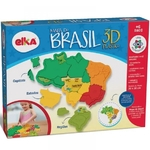 Ficha técnica e caractérísticas do produto Mapa do Brasil 3D Plastico Elka