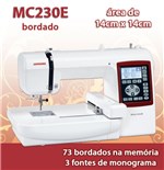 Ficha técnica e caractérísticas do produto Máquina de Bordar Doméstica da Janome, MC230e, 14 X 14cm