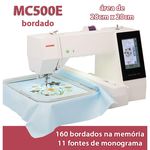 Ficha técnica e caractérísticas do produto Maquina de Bordar Domestica da Janome, Mc500e, 28 X 20cm