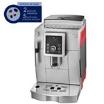 Ficha técnica e caractérísticas do produto Máquina de Café Expresso Automática DeLonghi ECAM 23 210SR – Prata/Vermelha - 110V