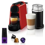 Ficha técnica e caractérísticas do produto Máquina de Café Nespresso Essenza Mini D30 Vermelha com Aeroccino 3 220V