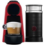 Ficha técnica e caractérísticas do produto Máquina de Café Nespresso Essenza Mini, Vermelha com Aeroccino