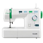 Ficha técnica e caractérísticas do produto Máquina de Costura Elgin JX-2011 Decora Mais - Branca / Verde - 110V