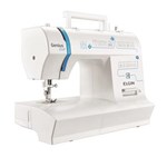 Ficha técnica e caractérísticas do produto Máquina de Costura Elgin JX-4035 Genius Plus - Branca / Azul - 110V