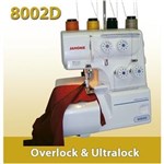 Ficha técnica e caractérísticas do produto Máquina de Costura Overlock Janome 8002D/220v
