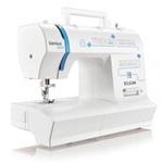Ficha técnica e caractérísticas do produto Máquina de Costura Portátil Elgin Genius Plus JX-4035 220V Branca e Azul