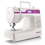 Ficha técnica e caractérísticas do produto Máquina de Costura Portátil Elgin Premium JX-10000 Bivolt Branca e Rosa para Uso Doméstico