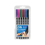 Ficha técnica e caractérísticas do produto Marcador Artístico Aquarelável Dual Brush 6 Cores CiS
