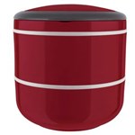 Ficha técnica e caractérísticas do produto Marmita Euro Home Lunchbox Dupla em Plástico Vermelha – 1,4 L