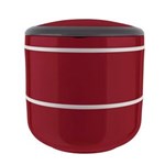 Ficha técnica e caractérísticas do produto Marmita Lunch Box Dupla Microondas - Euro Design - Vermelho