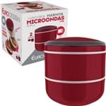 Ficha técnica e caractérísticas do produto Marmita Lunch Box Microondas Dupla Euro Home Vermelho