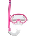 Ficha técnica e caractérísticas do produto Máscara de Mergulho e Snorkel Infantil Mor Rosa