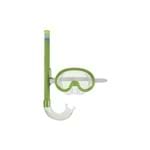 Ficha técnica e caractérísticas do produto Máscara de Mergulho e Snorkel Infantil Verde Mor