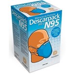 Ficha técnica e caractérísticas do produto Máscara de Proteção Azul N95 PFF2 Cx 20 Unids Descarpack - Azul Claro