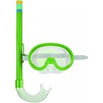 Ficha técnica e caractérísticas do produto Mascara e Snorkel Mergulho Infantil Verde